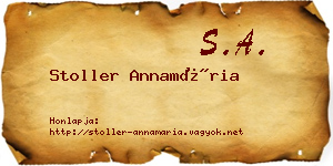Stoller Annamária névjegykártya